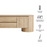 Duval 71 Inch Oval TV Cabinet in Light Oak