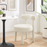 Toulouse Boucle Fabric Dining Chair Set of 2 in Ivory