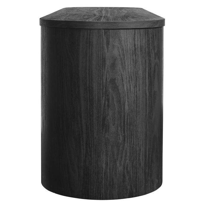 Duval 71 Inch Oval TV Cabinet in Black