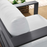 Tahoe Outdoor Patio Powder-Coated Aluminum Armchair in Gray White