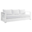 Tahoe Outdoor Patio Powder-Coated Aluminum Sofa in White White