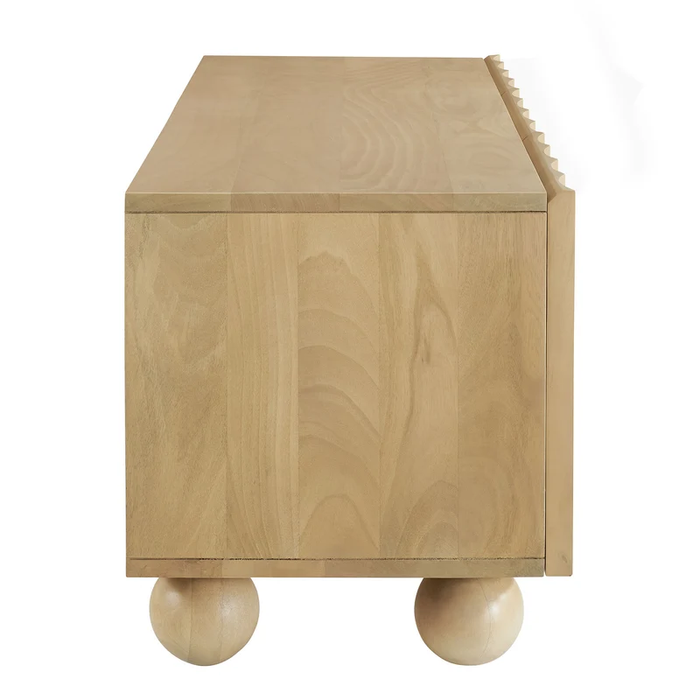 Sorren Scalloped 54" Wood TV Stand in Natural