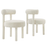 Toulouse Boucle Fabric Dining Chair Set of 2 in Ivory