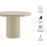 Belmonte 45 Inch Painted Wood Round Pedestal Dining Table in Putty