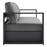 Tahoe Outdoor Patio Powder-Coated Aluminum Sofa in Gray Charcoal