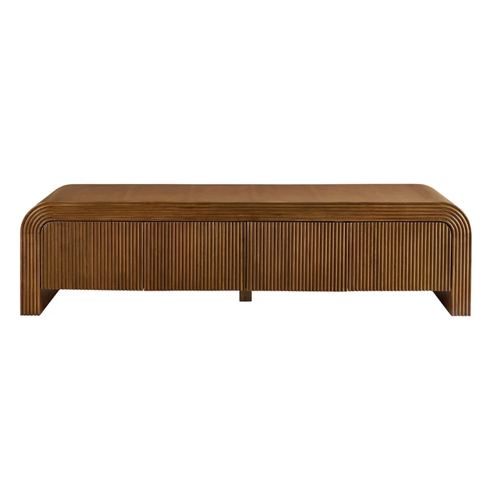 Waterflute 68" Fluted TV Stand in Walnut