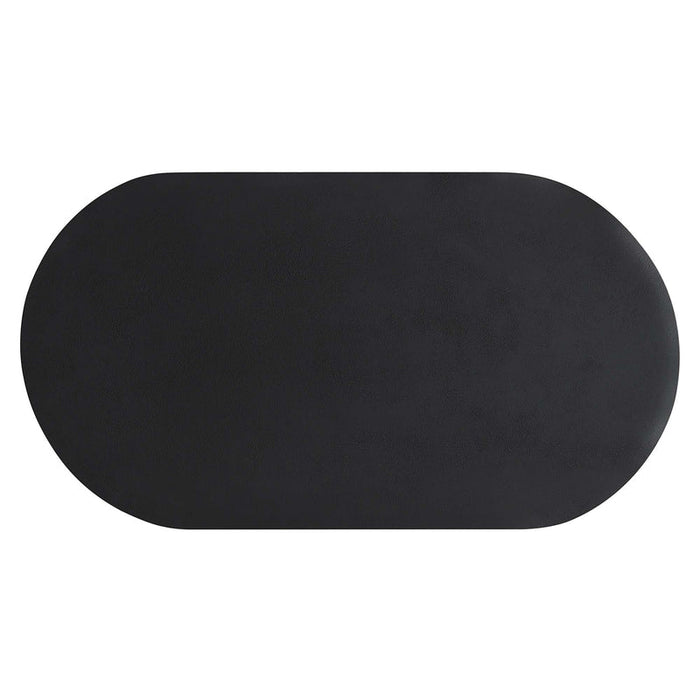 Caspian Oval Concrete Coffee Table in Black