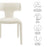 Stellan Curved Back Boucle Upholstered Dining Chair in Cream Set of Two