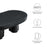 Caspian Oval Concrete Coffee Table in Black