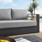 Tahoe Outdoor Patio Powder-Coated Aluminum Sofa in Gray Gray