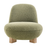 Norwood Faux Mohair Bean Shaped Accent Chair in Moss