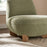 Norwood Faux Mohair Bean Shaped Accent Chair in Moss