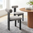Torian Boucle Fabric Dining Chair Set of 2 in Wenge Taupe