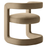 Winslow Barrel Performance Velvet Dining Chair in Taupe