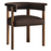 Imogen Performance Velvet Barrel Dining Chairs Set of 2 in Chocolate Brown Deep Brown
