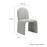 Junia Boucle Upholstered Arch Armless Dining Chair in Dove Gray