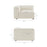Auren 4 Piece Lattice Bouclé Upholstered Modular Sofa with Ottoman in Cream