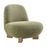 Norwood Faux Mohair Bean Shaped Accent Chair in Moss