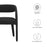 Pinnacle Boucle Upholstered Dining Chair Set of 2 in Black