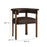 Imogen Performance Velvet Barrel Dining Chairs Set of 2 in Chocolate Brown Deep Brown