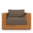 Tahoe Outdoor Patio Acacia Wood Chair in Natural Cocoa