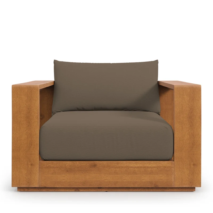 Tahoe Outdoor Patio Acacia Wood Chair in Natural Cocoa