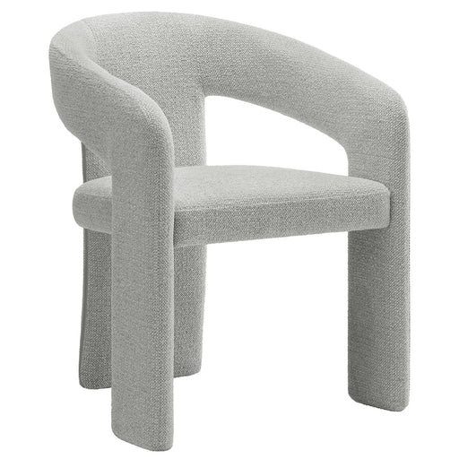 Oslo Barrel Fabric Upholstered Dining Accent Chair in Dove Gray