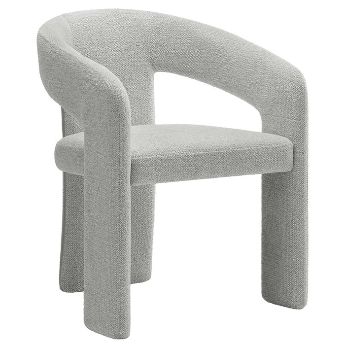 Oslo Barrel Fabric Upholstered Dining Accent Chair in Dove Gray