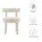 Toulouse Boucle Fabric Dining Chair Set of 2 in Ivory