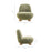 Norwood Faux Mohair Bean Shaped Accent Chair in Moss