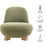 Norwood Faux Mohair Bean Shaped Accent Chair in Moss