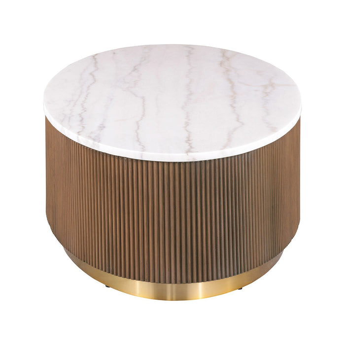 Virden Round Coffee Table Brown