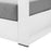 Tahoe Outdoor Patio Powder-Coated Aluminum Armchair in White Gray