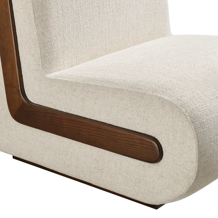Denby Linen Blend Accent Chair in Ivory
