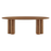 Renwick 79 Inch Oak Veneer Oval Pedestal Dining Table in Walnut