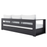 Tahoe Outdoor Patio Powder-Coated Aluminum Sofa in Gray White