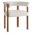 Imogen Performance Velvet Barrel Dining Chairs Set of 2 in Alabaster Deep Brown
