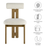 Torian Boucle Fabric Dining Chair Set of 2 in French Oak Ivory