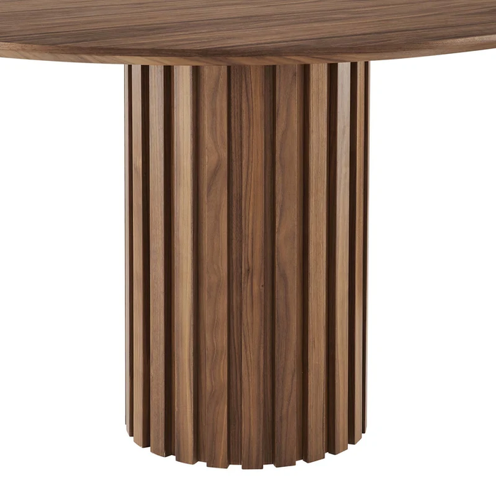 Senja 95" Oval Dining Table in Walnut