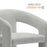 Oslo Barrel Fabric Upholstered Dining Accent Chair in Dove Gray