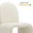 Junia Boucle Upholstered Arch Armless Dining Chair in Cream