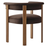 Imogen Performance Velvet Barrel Dining Chairs Set of 2 in Chocolate Brown Deep Brown
