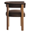 Imogen Performance Velvet Barrel Dining Chairs Set of 2 in Chocolate Brown Deep Brown