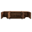 Yarrow 77 Inch Fluted Four Door TV Stand in Walnut