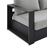 Tahoe Outdoor Patio Powder-Coated Aluminum Sofa in Gray Gray