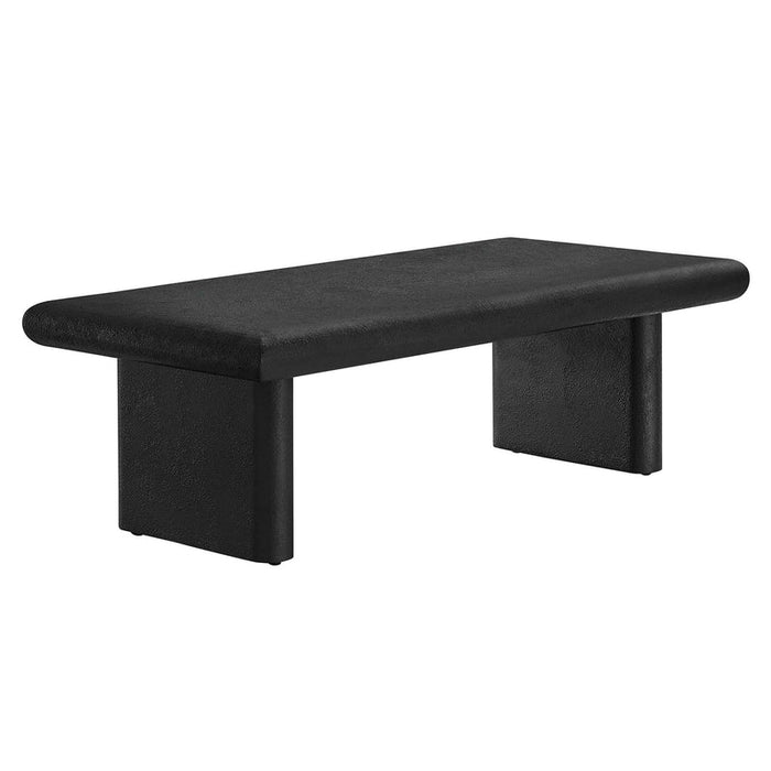 Relic Concrete Textured Coffee Table in Black