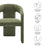 Oslo Barrel Fabric Upholstered Dining Accent Chair in Leaf