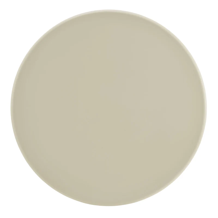Belmonte 45 Inch Painted Wood Round Pedestal Dining Table in Putty