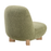 Norwood Faux Mohair Bean Shaped Accent Chair in Moss