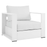Tahoe Outdoor Patio Powder-Coated Aluminum Armchair in White White